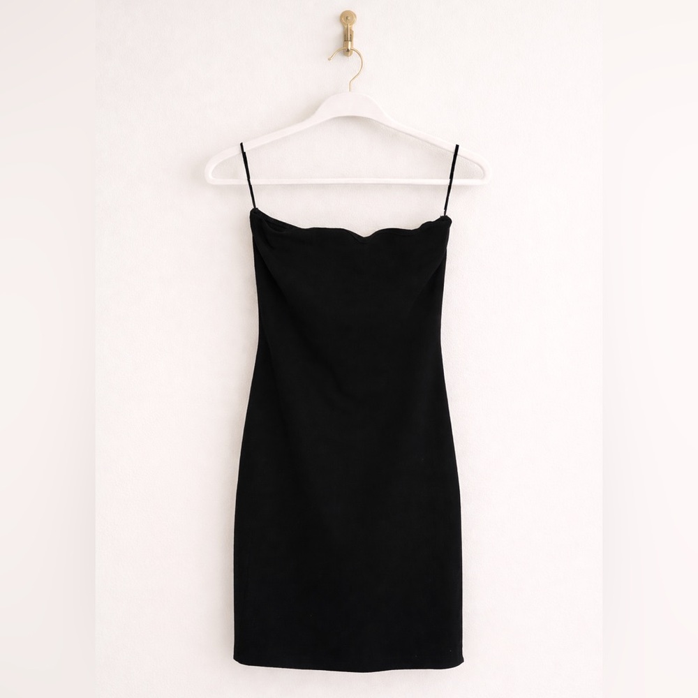 NWT Zara black mini strapless dress